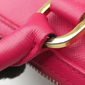 Pre-owned Prada Boston Pink SAFFIANO Leather BN1874 handbag | stylenewstar