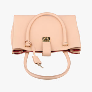 Vintage Ferragamo Gancini Juliet Beige leather handbag | stylenewstar