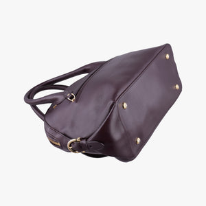 Vintage Ferragamo fiamma Burgundy Leather handbag | stylenewstar