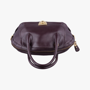 Vintage Ferragamo fiamma Burgundy Leather handbag | stylenewstar