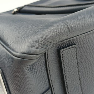 Secondhand Prada business bag briefcase Navy SAFFIANO Leather 2VE363 handbag | stylenewstar