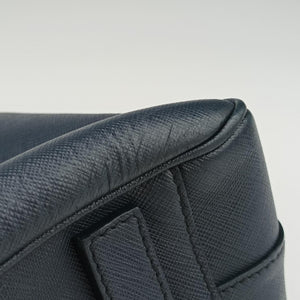 Secondhand Prada business bag briefcase Navy SAFFIANO Leather 2VE363 handbag | stylenewstar