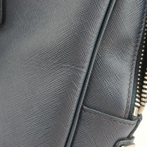 Secondhand Prada business bag briefcase Navy SAFFIANO Leather 2VE363 handbag | stylenewstar