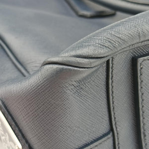 Secondhand Prada business bag briefcase Navy SAFFIANO Leather 2VE363 handbag | stylenewstar
