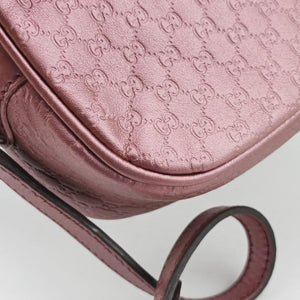 Pre-owned Gucci Microguccissima bamboo camera Pink Leather 309538 shoulderbag | stylenewstar