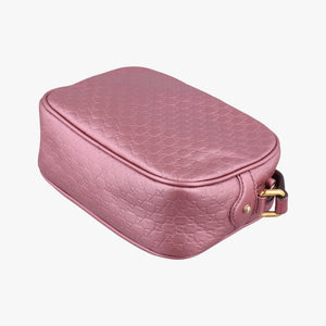 Pre-owned Gucci Microguccissima bamboo camera Pink Leather 309538 shoulderbag | stylenewstar