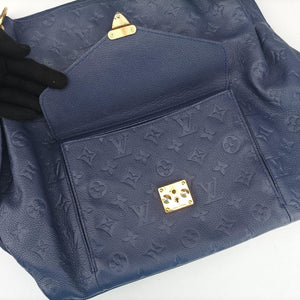 Pre-owned Louis Vuitton Metis Hobo Celeste Blue Monogram Empreinte M40812 shoulderbag | stylenewstar