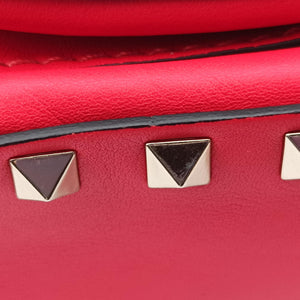 Pre-owned Valentino Rockstud Red Leather backpack/rucksack | stylenewstar