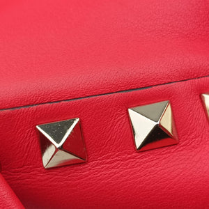 Pre-owned Valentino Rockstud Red Leather backpack/rucksack | stylenewstar