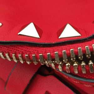 Pre-owned Valentino Rockstud Red Leather backpack/rucksack | stylenewstar