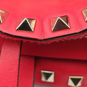 Pre-owned Valentino Rockstud Red Leather backpack/rucksack | stylenewstar