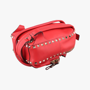 Pre-owned Valentino Rockstud Red Leather backpack/rucksack | stylenewstar