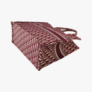 Secondhand Christian Dior Book Tote Red Jacquard handbag | stylenewstar