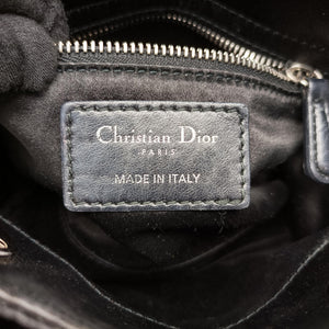 Pre-owned Christian Dior Lady Dior Black Silk shoulderbag | stylenewstar