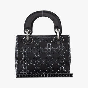 Pre-owned Christian Dior Lady Dior Black Silk shoulderbag | stylenewstar