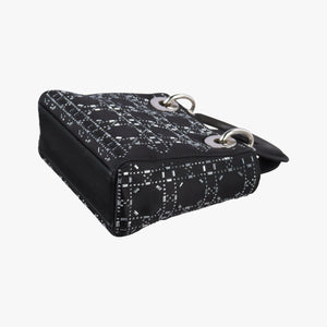 Pre-owned Christian Dior Lady Dior Black Silk shoulderbag | stylenewstar