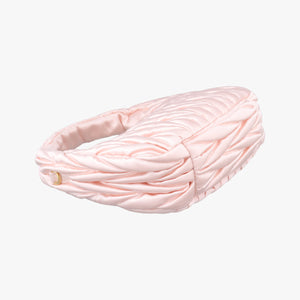 Pre-owned Miu Miu Wander Matelasse hobo Alabaster Pink Satin 5BC125 shoulderbag | stylenewstar