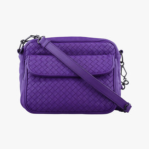 Secondhand Bottega Veneta Intrecciato Purple lambskin shoulderbag | stylenewstar