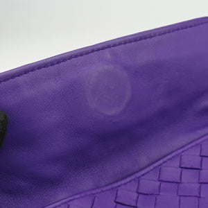 Secondhand Bottega Veneta Intrecciato Purple lambskin shoulderbag | stylenewstar