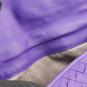Secondhand Bottega Veneta Intrecciato Purple lambskin shoulderbag | stylenewstar