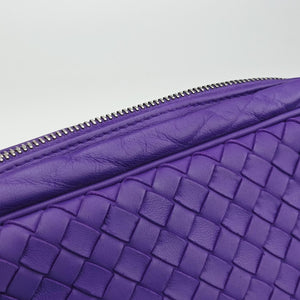 Secondhand Bottega Veneta Intrecciato Purple lambskin shoulderbag | stylenewstar