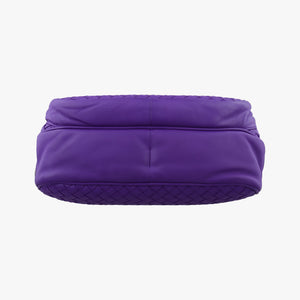 Secondhand Bottega Veneta Intrecciato Purple lambskin shoulderbag | stylenewstar