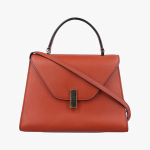 Pre-owned Valextra Iside orange brown Calf Leather shoulderbag | stylenewstar