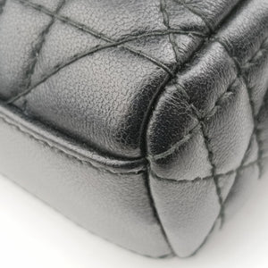 Pre-owned Christian Dior Lady Dior Cannage chain Black lambskin shoulderbag | stylenewstar