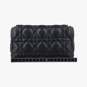 Pre-owned Christian Dior Lady Dior Cannage chain Black lambskin shoulderbag | stylenewstar