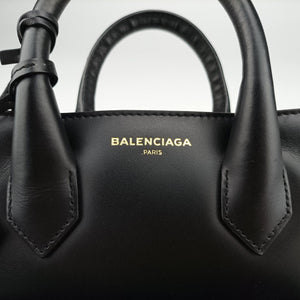 Vintage Balenciaga Padlock All Afternoon Black Leather shoulderbag | stylenewstar