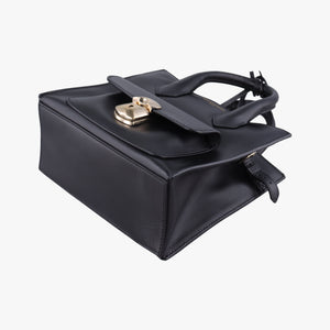 Vintage Balenciaga Padlock All Afternoon Black Leather shoulderbag | stylenewstar