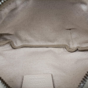 Pre-owned Gucci Gucci Print White Leather 527792 bum bag/waist bag | stylenewstar