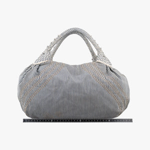 Pre-owned Fendi Spy Gray canvas×leather 8BR511 handbag | stylenewstar