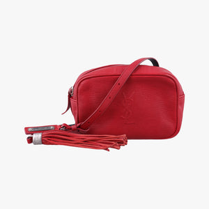 Pre-owned Yves Saint Laurent Lou camera Red Leather 527096 shoulderbag | stylenewstar