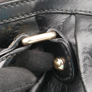 Pre-owned Gucci Sukey GUCCISSIMA Black Leather 223974 shoulderbag | stylenewstar