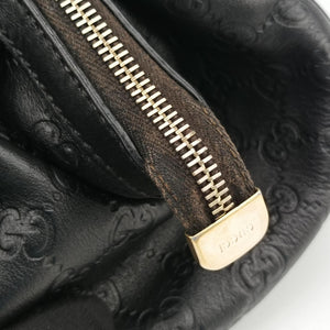 Pre-owned Gucci Sukey GUCCISSIMA Black Leather 223974 shoulderbag | stylenewstar