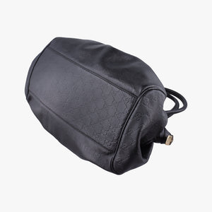 Pre-owned Gucci Sukey GUCCISSIMA Black Leather 223974 shoulderbag | stylenewstar