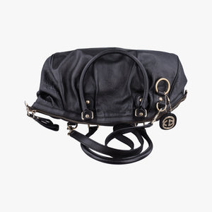 Pre-owned Gucci Sukey GUCCISSIMA Black Leather 223974 shoulderbag | stylenewstar