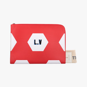 Pre-owned Louis Vuitton Pochette Jules Pouch GM 2018FIFA world cup Red×white Epi M63232 clutchbag | stylenewstar