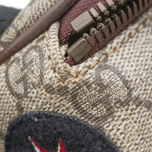 Pre-owned Gucci GG Supreme Courrier Brown×multicolor PVC coated canvas 529711 bum bag/waist bag | stylenewstar