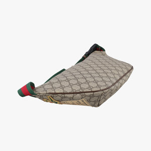 Pre-owned Gucci GG Supreme Courrier Brown×multicolor PVC coated canvas 529711 bum bag/waist bag | stylenewstar