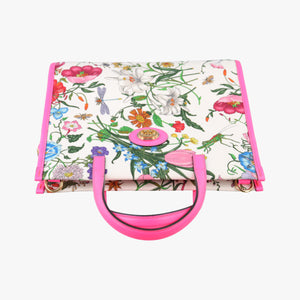 Pre-owned Gucci Flora Multicolour Canvas×Leather 550141 shoulderbag | stylenewstar
