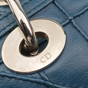 Pre-owned Christian Dior granville Blue lambskin shoulderbag | stylenewstar