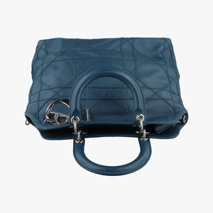 Pre-owned Christian Dior granville Blue lambskin shoulderbag | stylenewstar