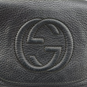 Pre-owned Gucci Soho Black Leather 323190 shoulderbag | stylenewstar