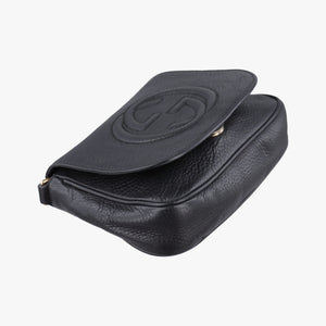 Pre-owned Gucci Soho Black Leather 323190 shoulderbag | stylenewstar