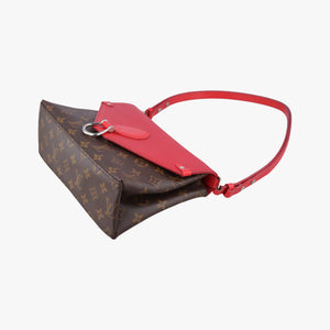 Pre-owned Louis Vuitton SAINT MICHEL Brown×COQUELICOT Monogram Canvas×epi M44031 shoulderbag | stylenewstar