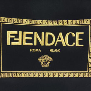 Pre-owned Fendi Fendace La Medusa Black canvas 8BH395 shoulderbag | stylenewstar