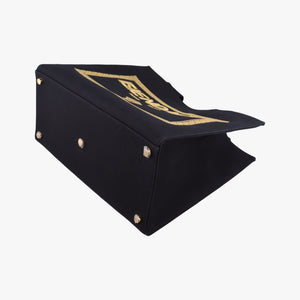 Pre-owned Fendi Fendace La Medusa Black canvas 8BH395 shoulderbag | stylenewstar