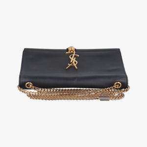 Pre-owned Yves Saint Laurent KATE Black Leather 354119 shoulderbag | stylenewstar
